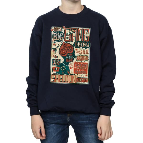 Big Bang Theory Boys Infographic Poster Sweatshirt