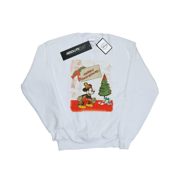 Disney Mens Musse Pigg Vintage Christmas Sweatshirt