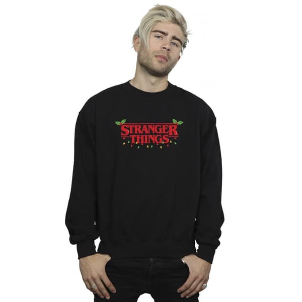 Netflix Mens Stranger Things Christmas Lights Sweatshirt
