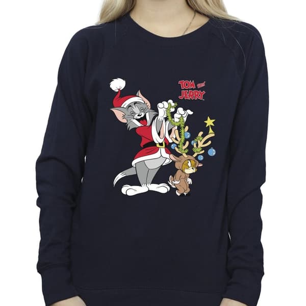 Tom & Jerry Sweatshirt med julrenar för kvinnor/damer