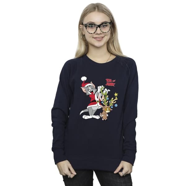 Tom & Jerry Sweatshirt med julrenar för kvinnor/damer