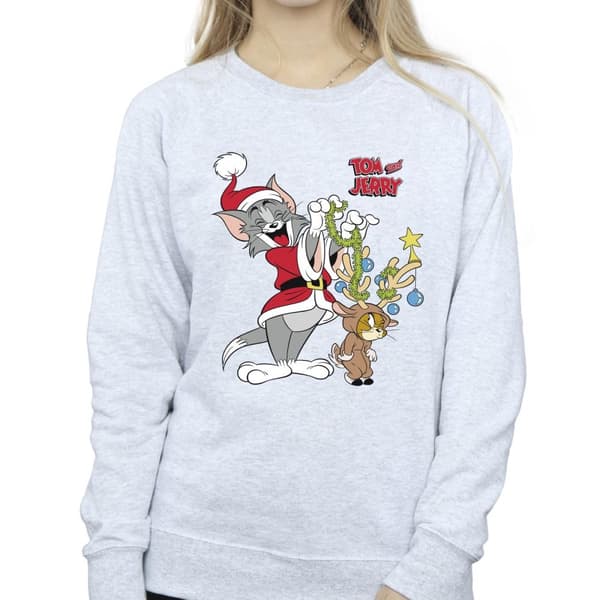 Tom & Jerry Sweatshirt med julrenar för kvinnor/damer