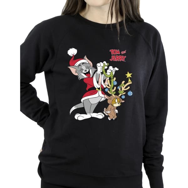 Tom & Jerry Sweatshirt med julrenar för kvinnor/damer