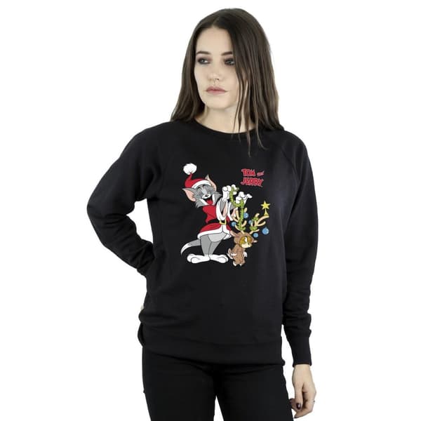 Tom & Jerry Sweatshirt med julrenar för kvinnor/damer