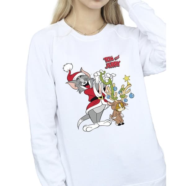 Tom & Jerry Sweatshirt med julrenar för kvinnor/damer