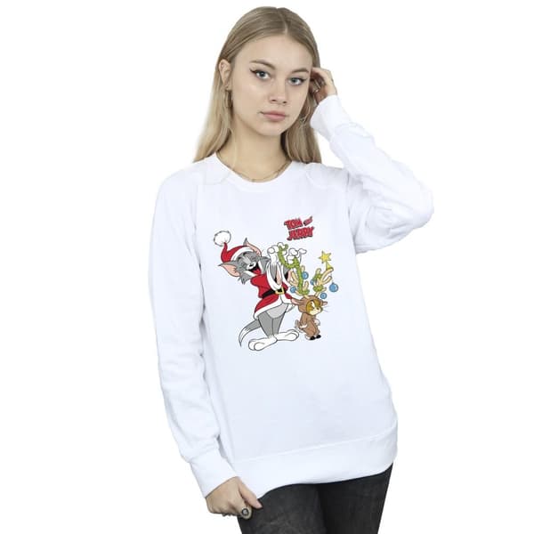 Tom & Jerry Sweatshirt med julrenar för kvinnor/damer