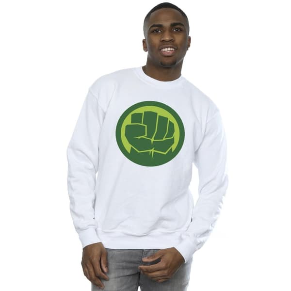 Marvel Mens Hulk Sweatshirt med logotyp på bröstet