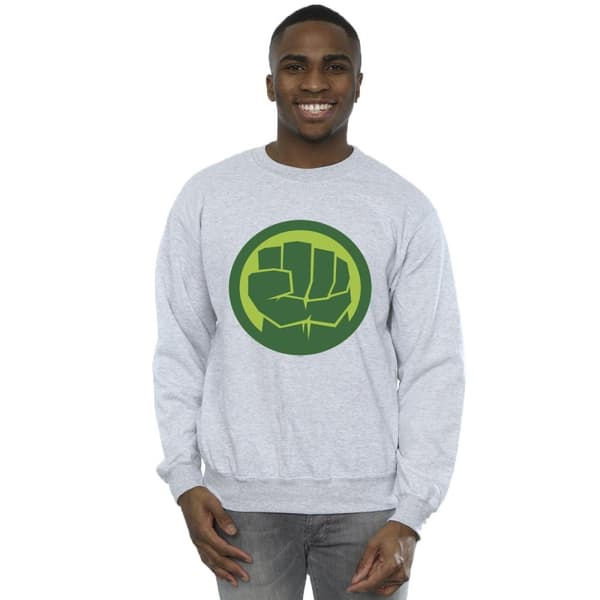 Marvel Mens Hulk Chest Logo Sweatshirt