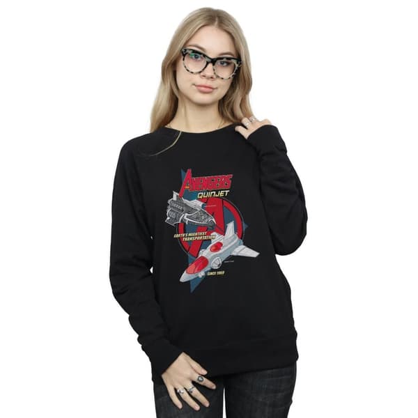 Marvel Dam/Tjej The Avengers Quinjet 1969 Sweatshirt
