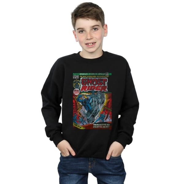 Marvel Boys Ghost Rider Distressed Comic Cover Sweatshirt