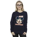 Miniatyrbild 2 av 3: Disney Dam/Tjej Musse Pigg Jolly Christmas Glasögon Sweatshirt