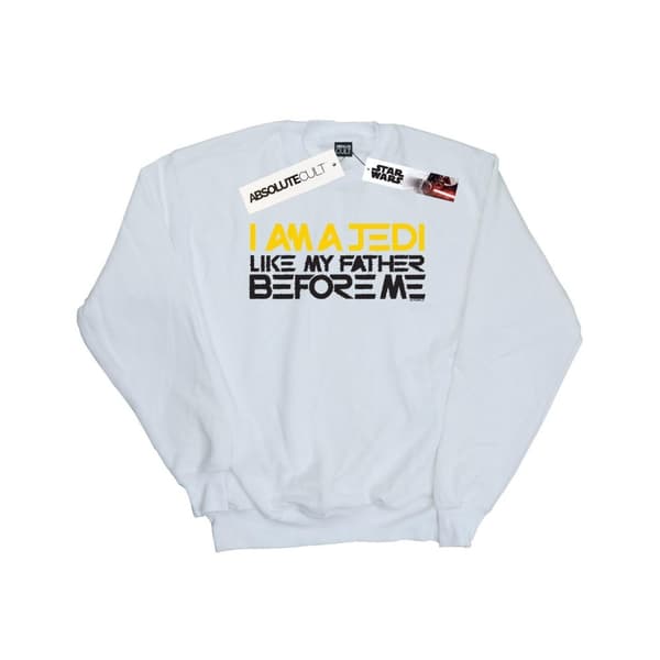 Star Wars Sweatshirt "I Am A Jedi" för pojkar White 5-6 Years