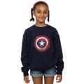 Miniatyrbild 3 av 4: Marvel Captain America Splatter Shield-tröja för flickor