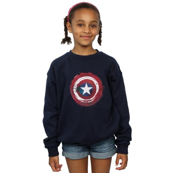Marvel Captain America Splatter Shield-tröja för flickor