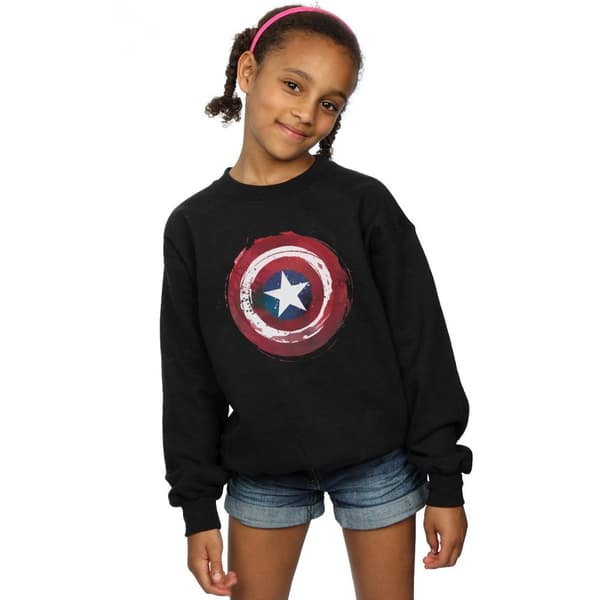 Marvel Captain America Splatter Shield-tröja för flickor