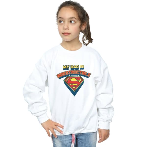 DC Comics Girls Superman My Dad Is Indestructible Sweatshirt