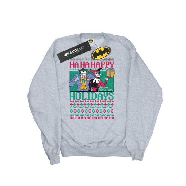 DC Comics Joker And Harley Quinn Ha Ha Happy Holidays - Sweatshirt för damer/kvinnor