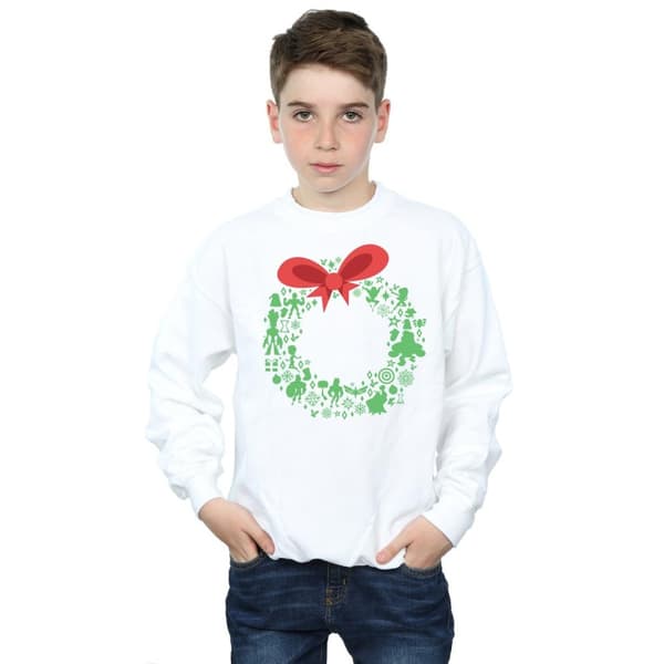Marvel Boys Avengers Christmas Wreath Sweatshirt