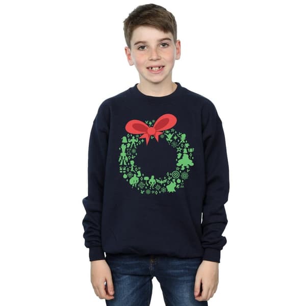Marvel Boys Avengers Christmas Wreath Sweatshirt