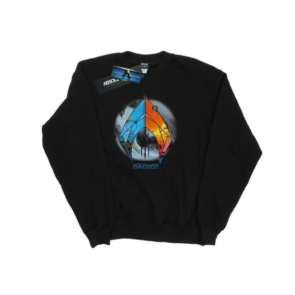 DC Comics Mens Aquaman Tropical Logo Sweatshirt