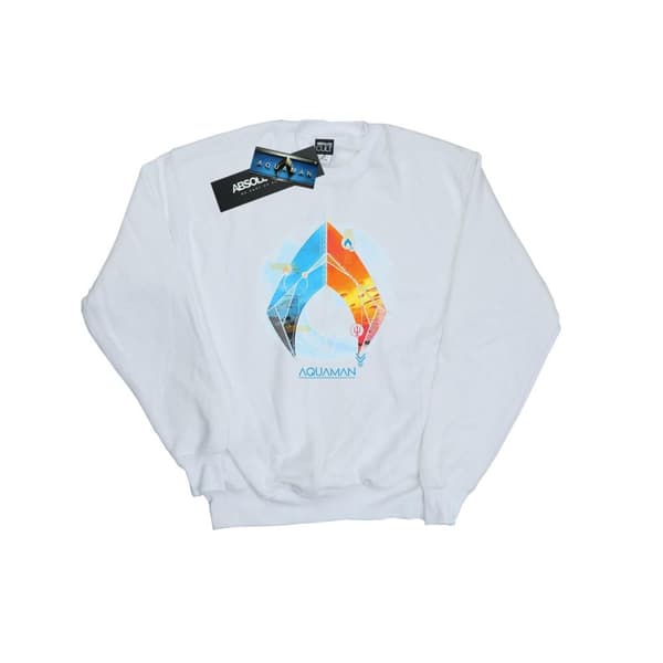 DC Comics Mens Aquaman Tropical Logo Sweatshirt
