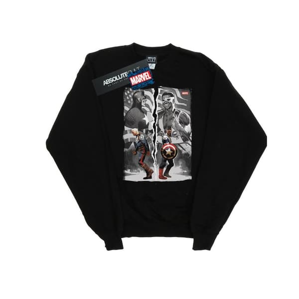 Marvel Boys Falcon And Captain America Split Sweatshirt