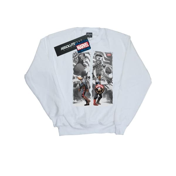 Marvel Boys Falcon And Captain America Split Sweatshirt