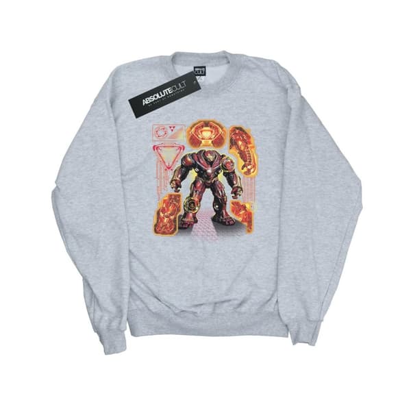 Marvel Mens Avengers Infinity War Hulkbuster Blueprint Sweatshirt