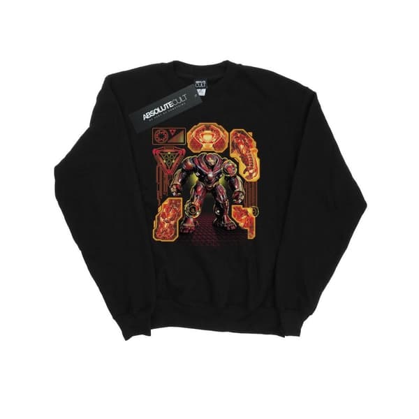 Marvel Mens Avengers Infinity War Hulkbuster Blueprint Sweatshirt