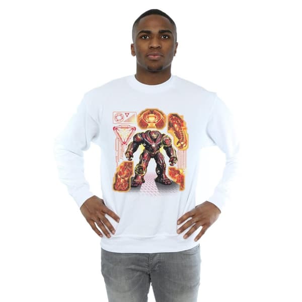 Marvel Mens Avengers Infinity War Hulkbuster Blueprint Sweatshirt