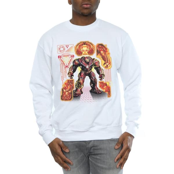 Marvel Mens Avengers Infinity War Hulkbuster Blueprint Sweatshirt