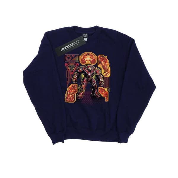 Marvel Mens Avengers Infinity War Hulkbuster Blueprint Sweatshirt
