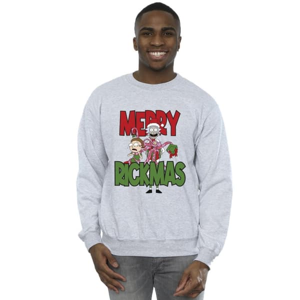 Rick And Morty Mens Merry Rickmas Sweatshirt