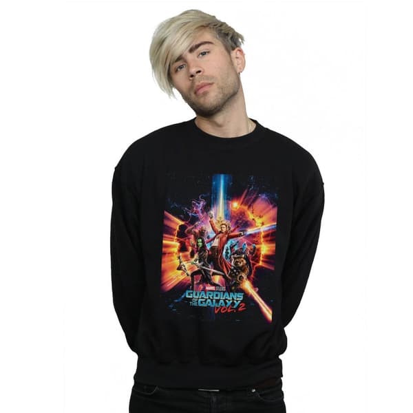 Marvel Studios Mens Guardians Of The Galaxy Vol. 2 Poster Sweatshirt