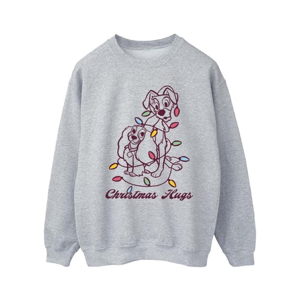 Disney Mens Lady And The Trump Christmas Hugs Sweatshirt
