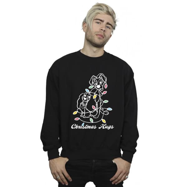 Disney Mens Lady And The Trump Christmas Hugs Sweatshirt