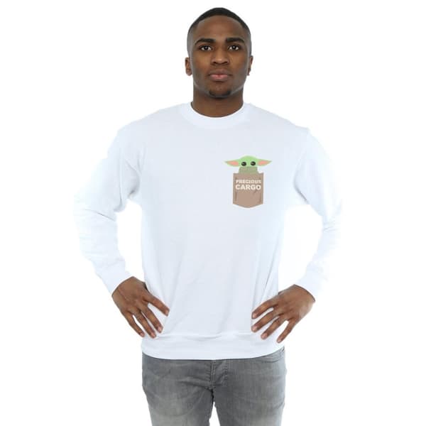 Star Wars Mens The Mandalorian The Child Cargo Pocket Sweatshirt