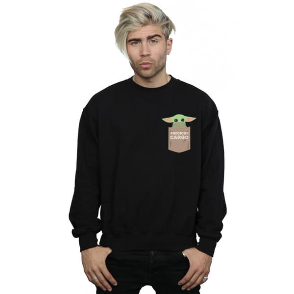Star Wars Mens The Mandalorian The Child Cargo Pocket Sweatshirt
