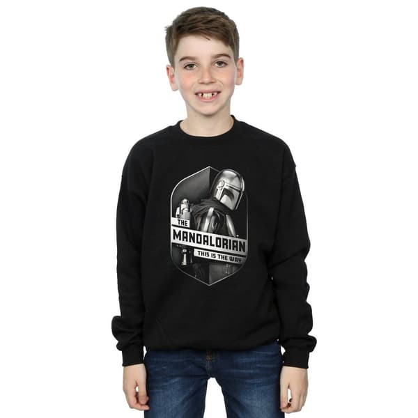 Star Wars Boys The Mandalorian This Way Mando Shield Sweatshirt