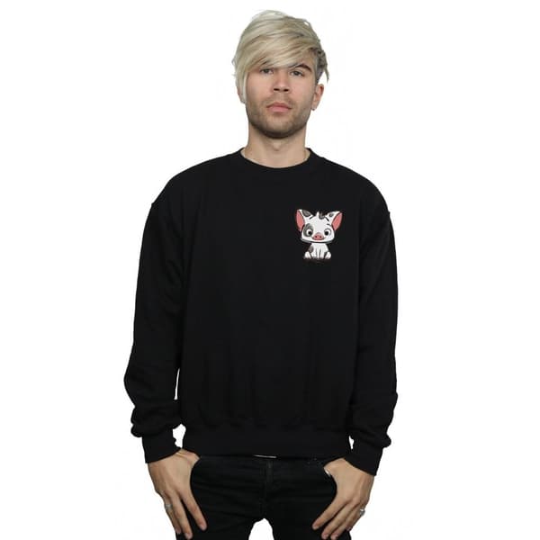 Disney Mens Moana Pua The Pig Sweatshirt med brösttryck