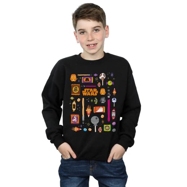 Star Wars Sweatshirt med Halloween-godis för pojkar