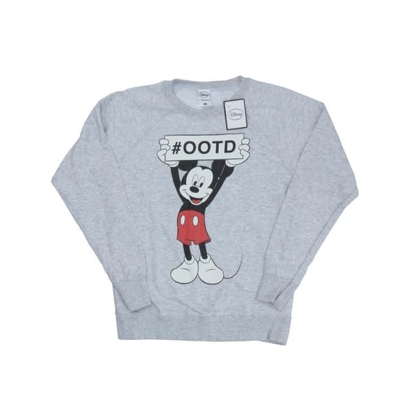 Disney Dam/Tjej Musse Pigg Dagens Outfit Sweatshirt Heather Grey L