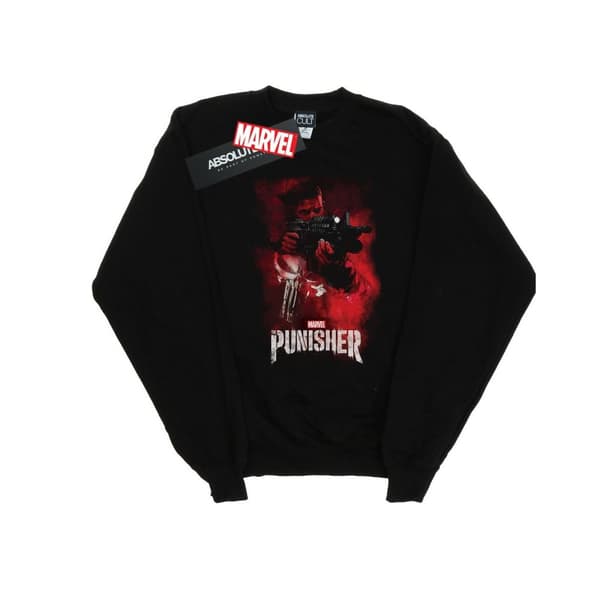 Marvel Mens The Punisher TV Series Red Smoke Sweatshirt