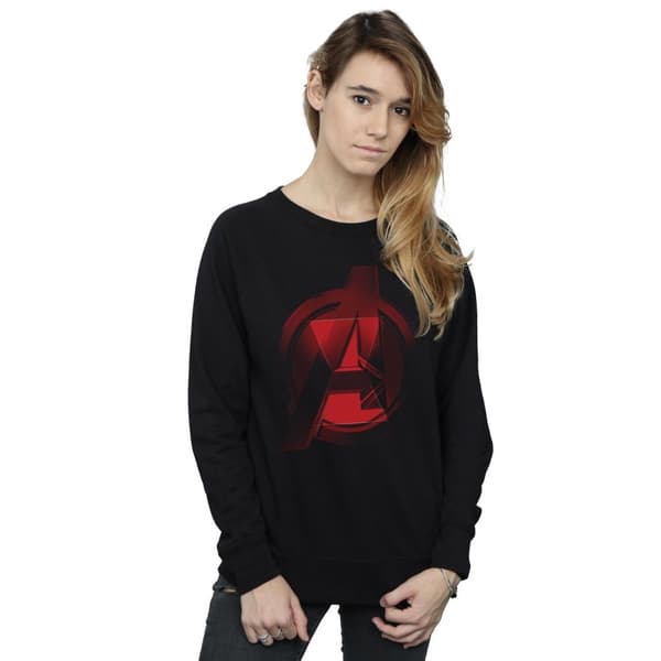 Marvel Dam/Tjej Black Widow Movie Avengers Logo Sweatshirt