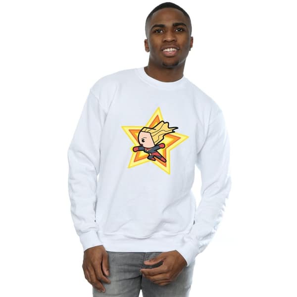 Marvel Mens Kawaii Captain Marvel Sweatshirt
