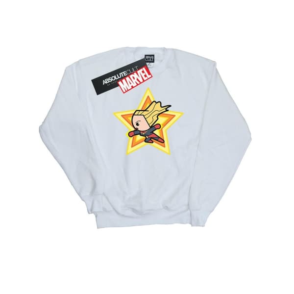 Marvel Mens Kawaii Captain Marvel Sweatshirt