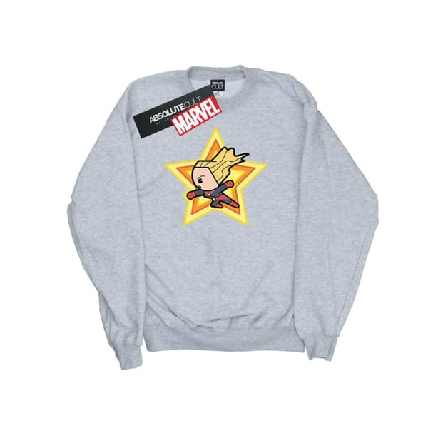 Marvel Mens Kawaii Captain Marvel Sweatshirt