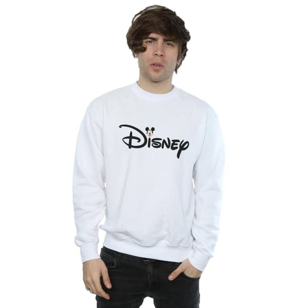 Disney Mens Mickey Mouse Logo Head Sweatshirt