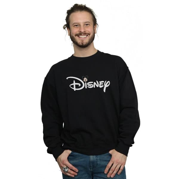 Disney Mens Mickey Mouse Logo Head Sweatshirt