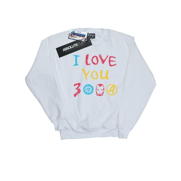 Marvel Mens Avengers Endgame I Love You 3000 Crayons Sweatshirt